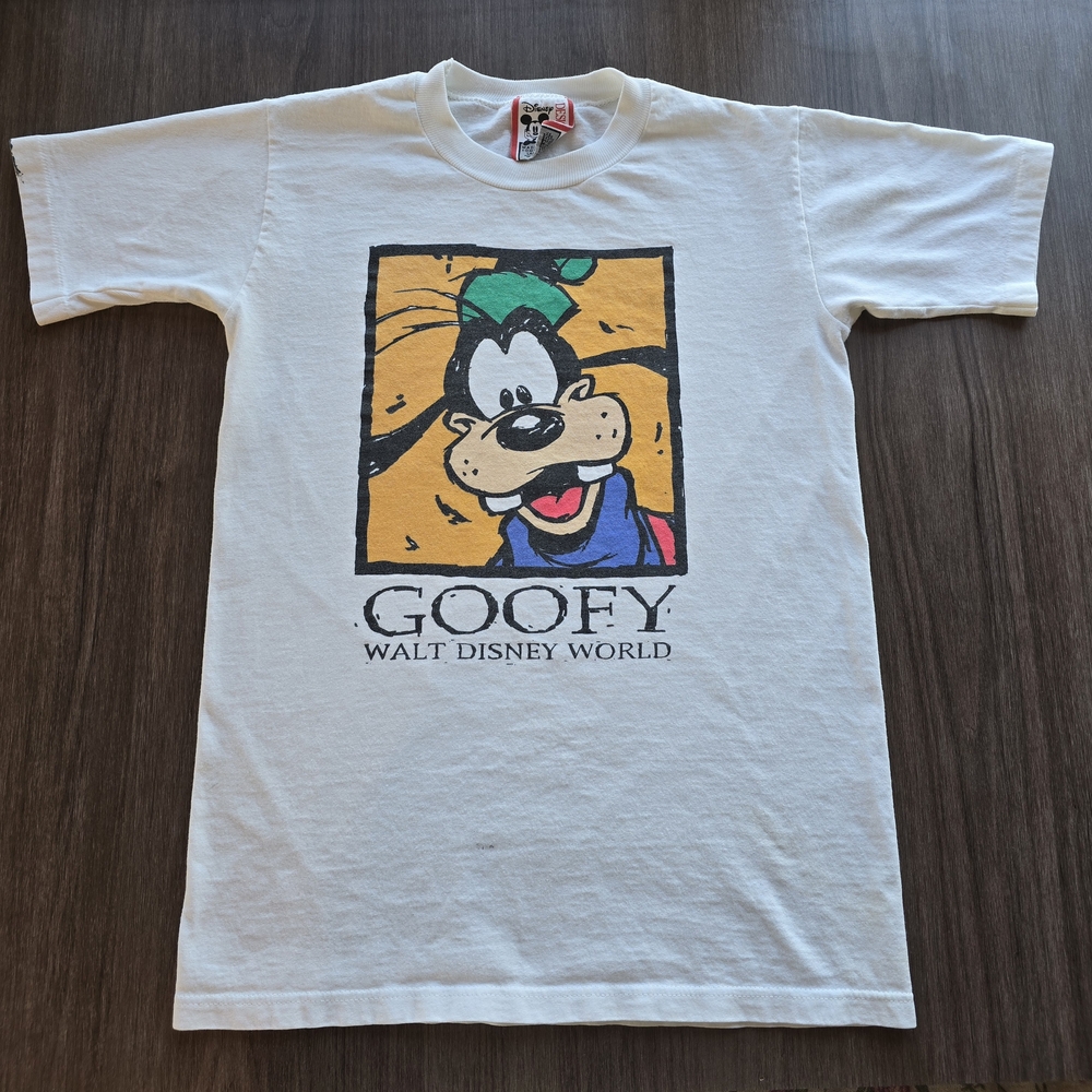 Vintage Disney Goofy Kids Tee - Cotton Collectible Size 14-16 Clean Walt Disney - Picture 2 of 10
